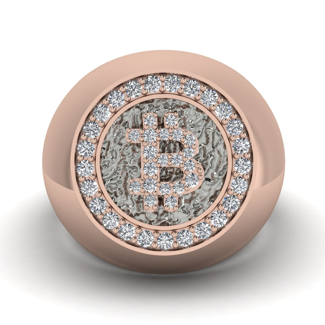 Glamorous Diamond Bitcoin Ring - Dominic No. 8
